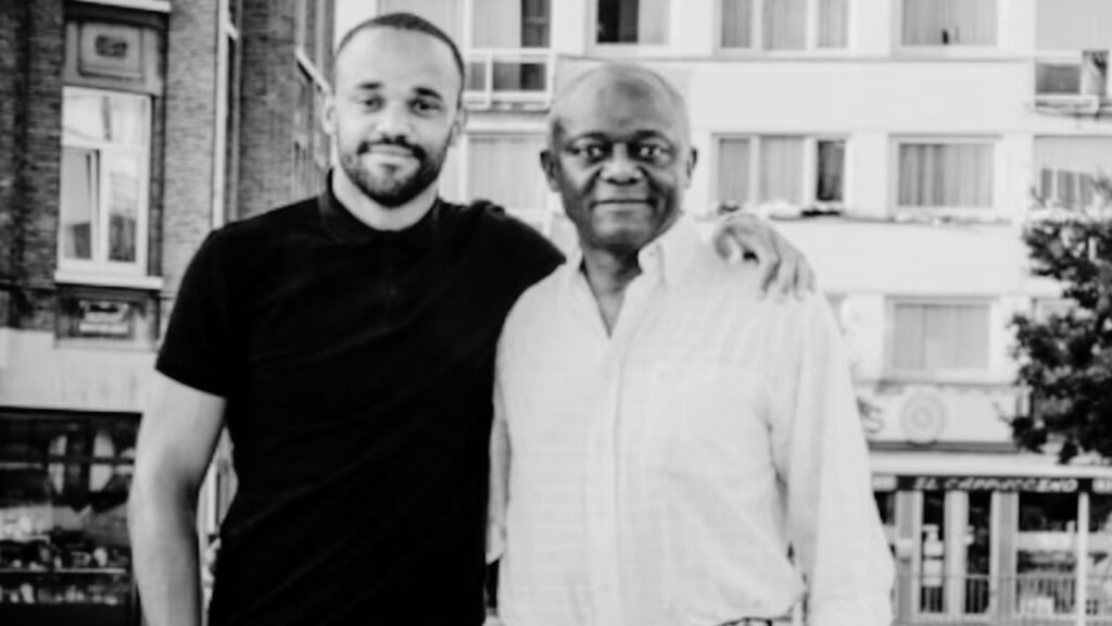 François Kompany with Pierre Kompany